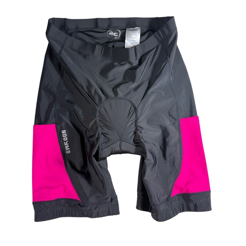 Nooyme Womens Plus Padded Comfy Cycling Shorts Black Pink Pocket Bike Shorts 3XL